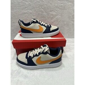 Nike Court Borough Low Recraft GS Boys Size 5 White Blue Orange